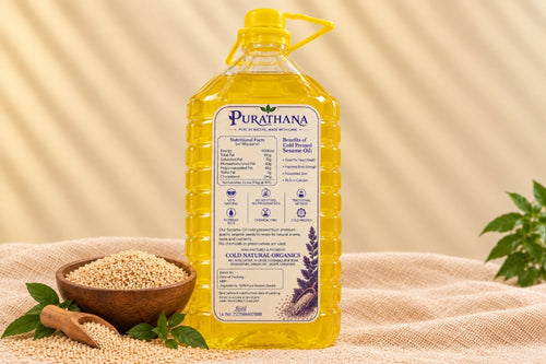 Purathana Cold Pressed Sesame Oil - 5L Canister Nutritional Facts Back