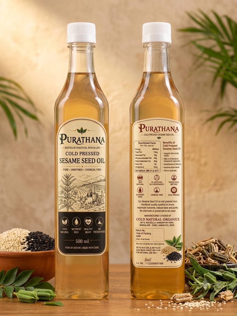 Cold Pressed Sesame Oil (Gingelly)